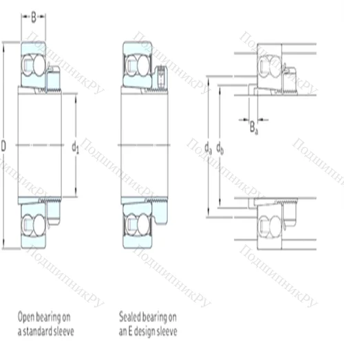 Подшипник шариковый радиальный самоцентрирующийся 2306K+H 2306 от производителя  SKF