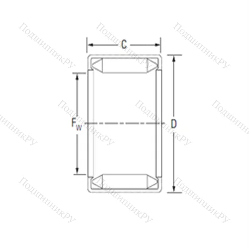 Подшипник игольчатый радиальный BH-78