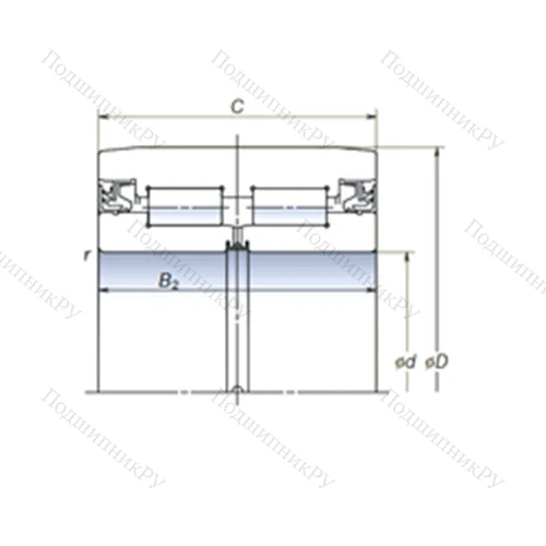 Подшипник роликовый радиальный 2J 120-9A