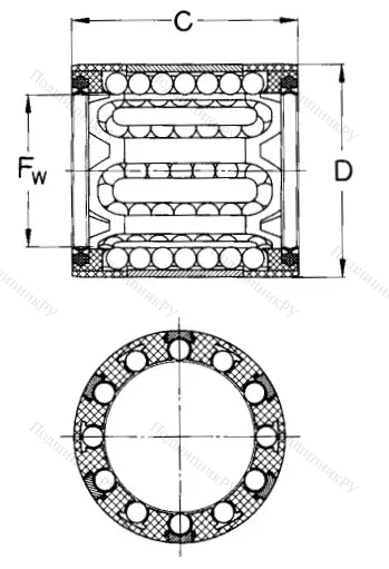 Подшипник LBBR 14-2LS/HV 6 в Ростове-на-Дону