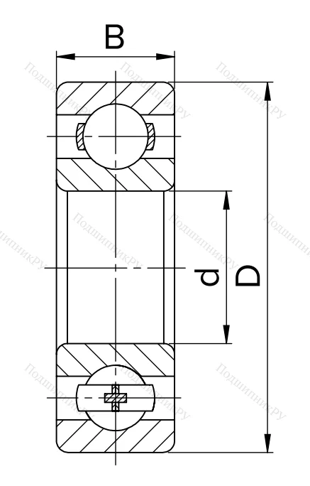Миниатюрный шариковый подшипник 6-1000084 в Ростове-на-Дону