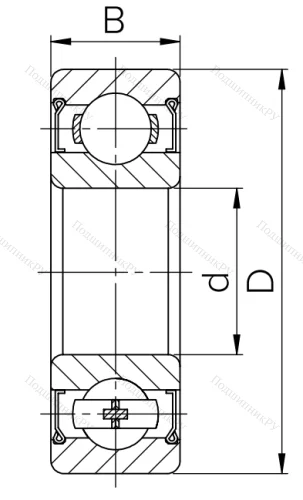 Шариковый однорядный подшипник 80202 (6202 ZZ) в Ростове-на-Дону