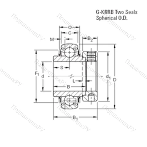 Подшипник шариковый радиальный G 1201KRRB от производителя  TIMKEN