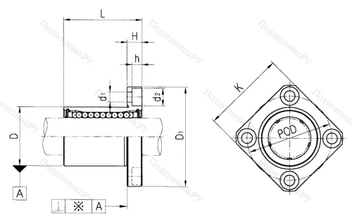 Подшипник LMEK 40 UU в Ростове-на-Дону