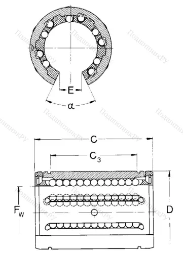 Подшипник линейный LBCT 30 A-2LS в Ростове-на-Дону
