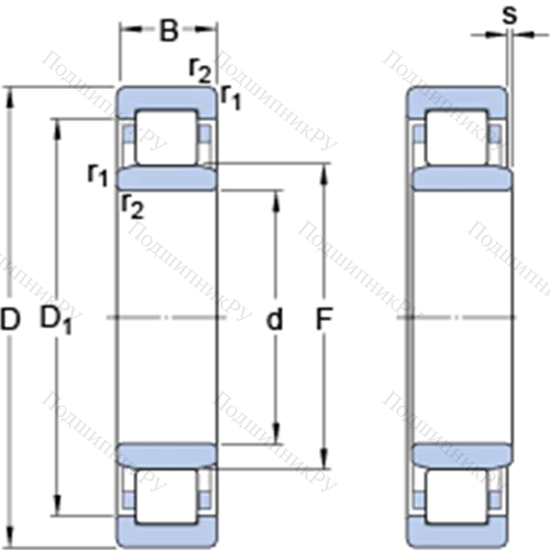 Однорядные цилиндрические роликоподшипники NU 2360 ECMA от производителя  SKF Однорядные цилиндрические роликоподшипники NU 2360 ECMA от производителя  SKF