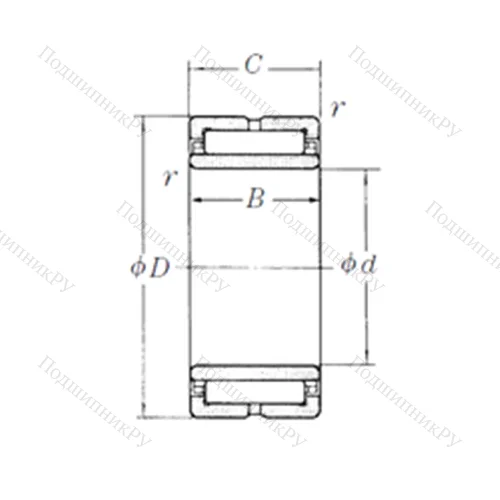 Подшипник игольчатый радиальный NA 4912 от производителя  NSK