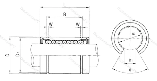 Подшипник LM 35 UU OP в Ростове-на-Дону