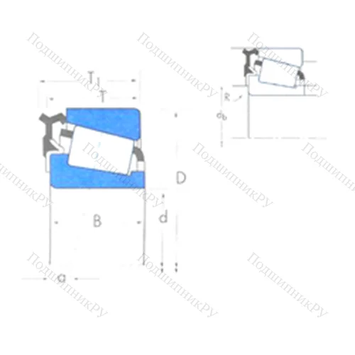 Подшипник роликовый радиально-упорный L 44643X/L 44610-L 44600LA