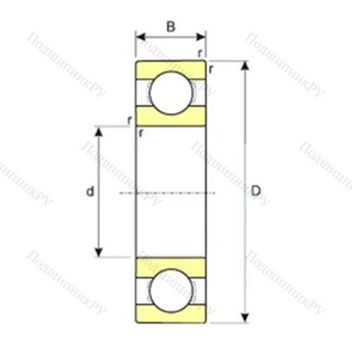 Подшипник шариковый радиальный SS 61903 от производителя  ISB