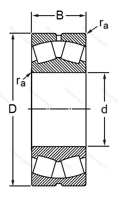 Сферический роликовый подшипник 3518 H (22218 MBW 33)