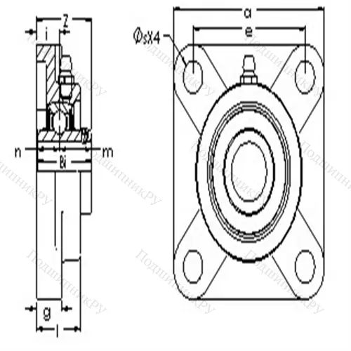 Подшипниковый узел, дюймовая серия UCF 207-20E от производителя  AST