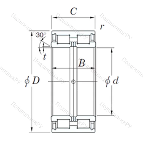 Подшипник роликовый радиальный DC 5084