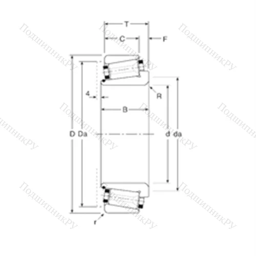 Подшипник роликовый радиально-упорный 123075/123120 от производителя  Gamet