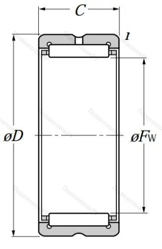 Игольчатый подшипник NK 43/30 R от производителя  NTN
