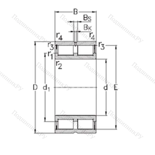 Подшипник роликовый радиальный NNCL 4988-V от производителя  NKE