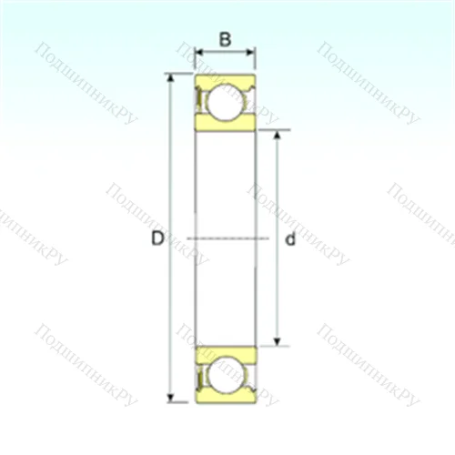 Подшипник шариковый радиальный 6022-RS от производителя  ISB