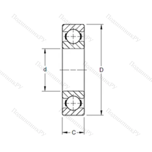 Подшипник шариковый радиальный 58BIC 258