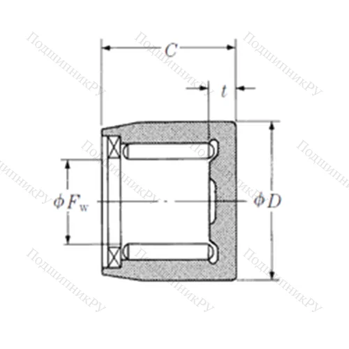 Подшипник игольчатый радиальный NSA 03301