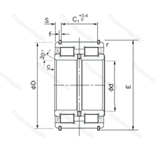 Подшипник роликовый радиальный E 5012NR