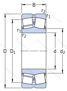 Сферический роликовый подшипник 22222 E/C 3 от производителя  SKF