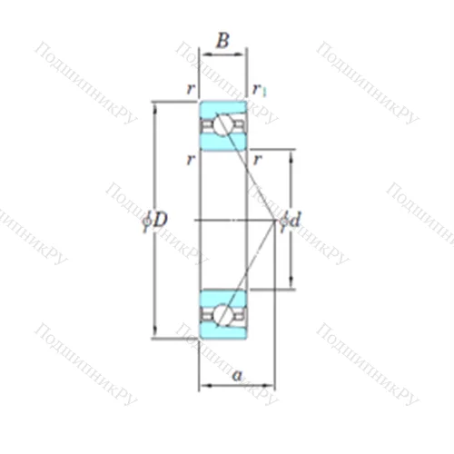 Подшипник шариковый радиально-упорный HAR 030
