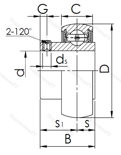 Корпусный подшипник SB 206 в Ростове-на-Дону