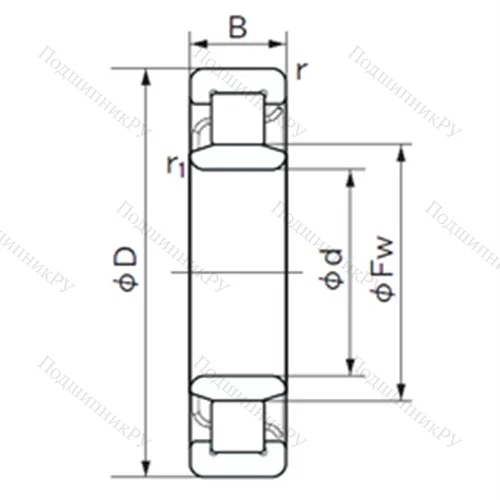 Подшипник роликовый радиальный NU 2314 E