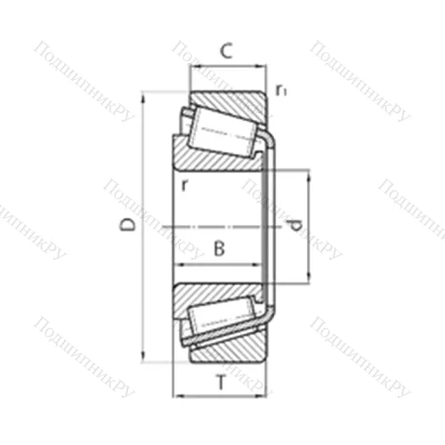 Подшипник роликовый радиально-упорный L 45449/10