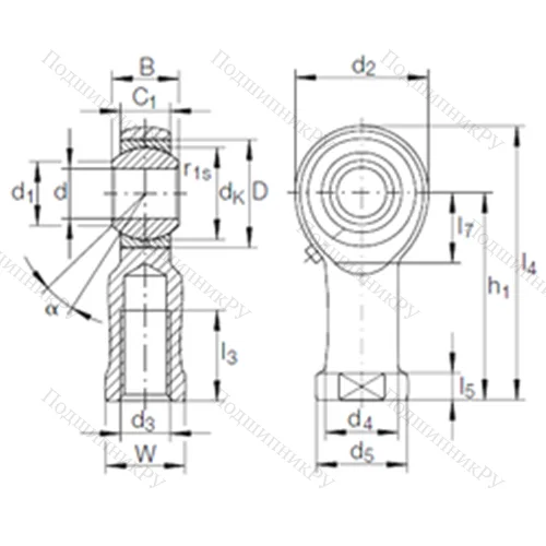 Подшипник скольжения сферический GIKFR 22 PB