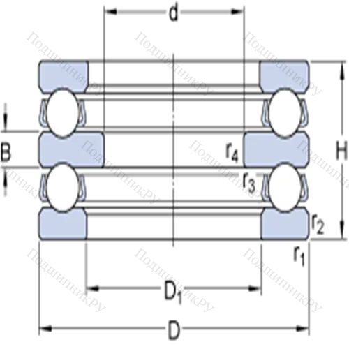 Двойные упорные шарикоподшипники 52202 от производителя  SKF Двойные упорные шарикоподшипники 52202 от производителя  SKF