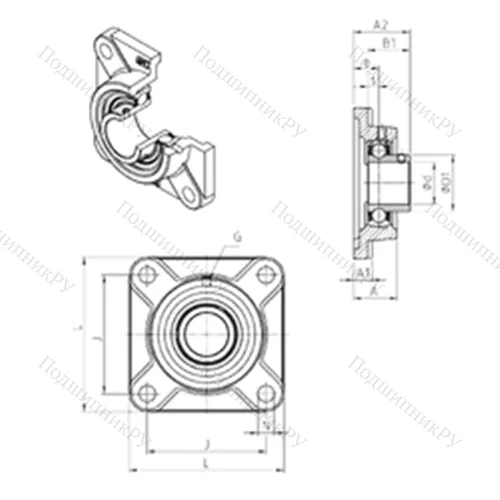 Подшипниковый узел шариковый радиальный USF 201 от производителя  SNR