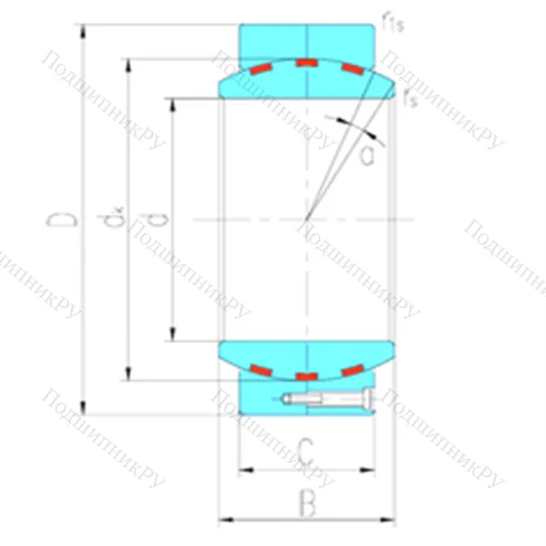 Подшипник скольжения сферический GEH 750HF/Q