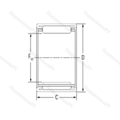 Подшипник игольчатый радиальный BTM 202720-2