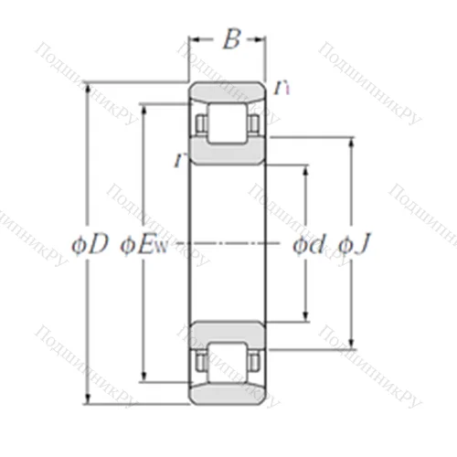 Подшипник роликовый радиальный N 208