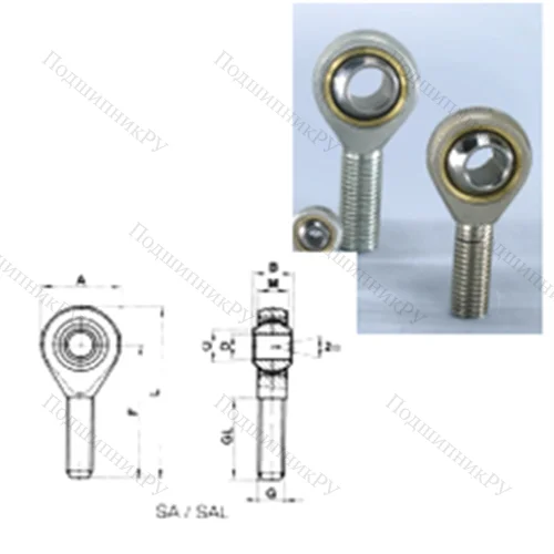 Подшипник скольжения сферический SAL 08T/K от производителя  CRAFT