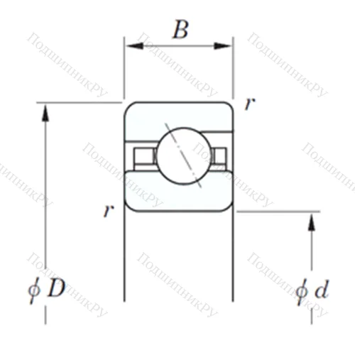 Подшипник шариковый радиально-упорный KBA 100