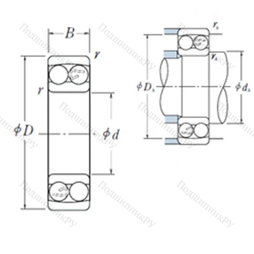 Подшипник шариковый радиальный самоцентрирующийся 2219