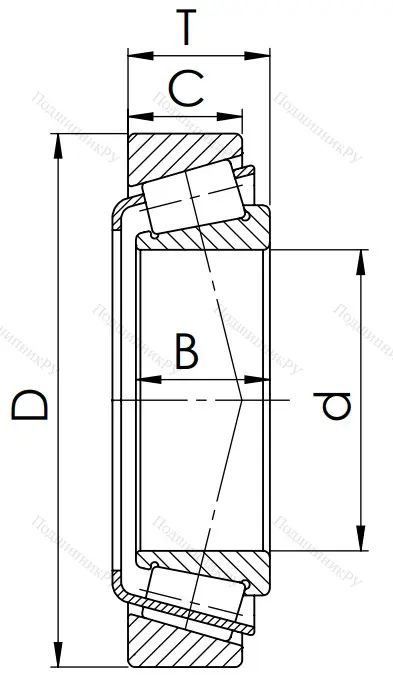 Конический роликовый подшипник 33118 (3007718) в Ростове-на-Дону