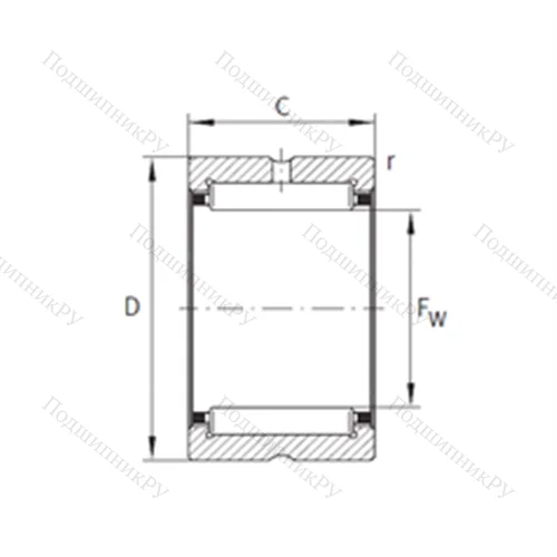 Подшипник игольчатый радиальный TNB 44140S 01 от производителя  SNR