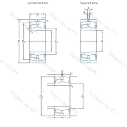 Подшипник роликовый радиальный самоцентрирующийся 24064CC/W 33 от производителя  SKF