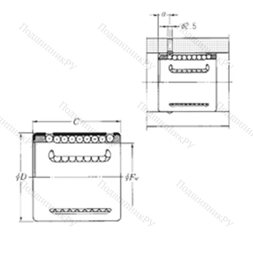 Подшипник шариковый линейный KH 1428 от производителя  NTN