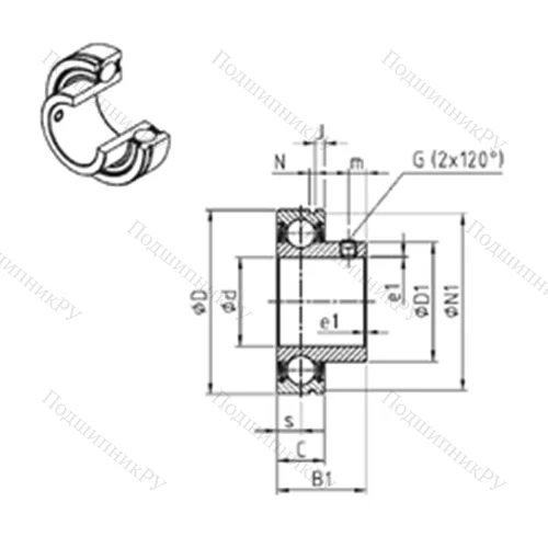 Подшипник шариковый радиальный CUS 209-28