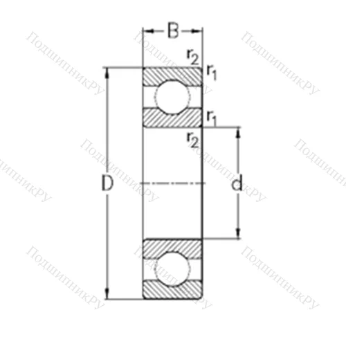 Подшипник шариковый радиальный 6038-M от производителя  NKE