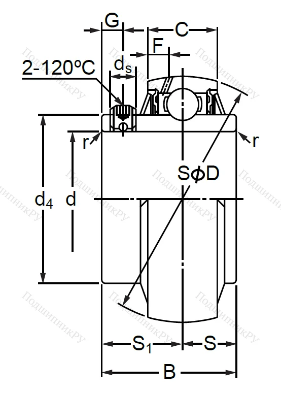 Корпусный подшипник MUC 212 в Ростове-на-Дону