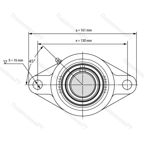 Подшипниковый узел UCFL 207 - Вал: 35 мм от производителя  LPZ