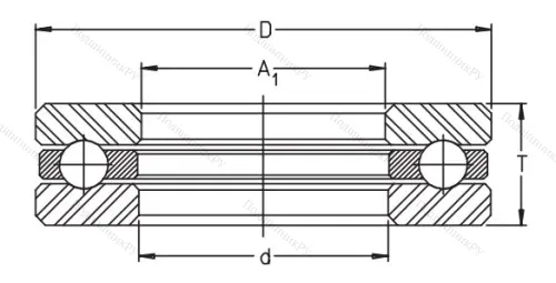 Упорный шариковый подшипник 51101 от производителя  FAG