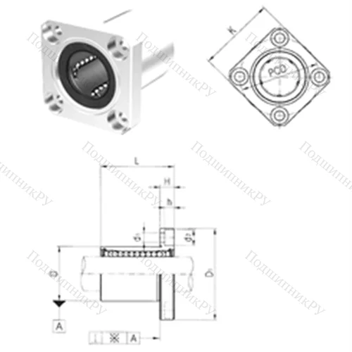 Подшипник шариковый линейный LMK 25 от производителя  Samick