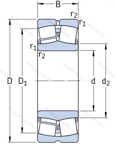 Сферический роликовый подшипник 22320 E от производителя  SKF