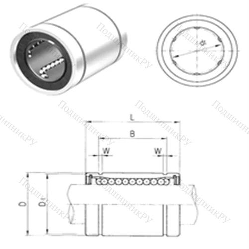 Подшипник шариковый линейный LME 60
